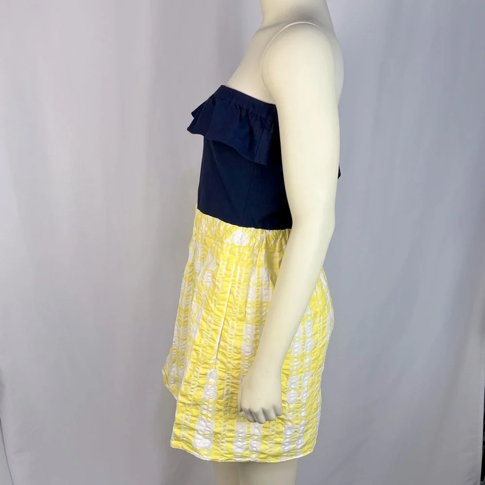 Lilly Pulitzer Esmeralda
Starfruit Yellow Sucker For Plaid Combo Navy Dress Sz L - Picture 7 of 15